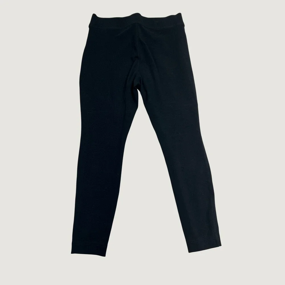 Duluth Trading Co Noga Pants Womens L Black Cotton Stretch Pockets Leggings